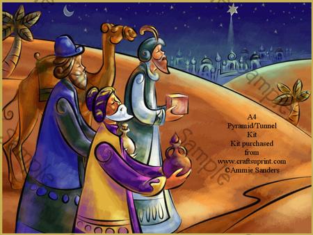 We Three Kings A4 Tunnel/pyramid Card Kit