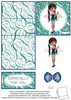 Sparkle Fairy in Blue 5 Minute Easel Card