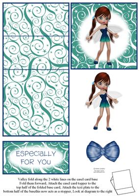 Sparkle Fairy in Blue 5 Minute Easel Card