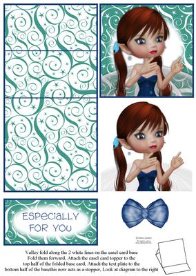 Sparkle Fairy in Blue 5 Minute Easel Card