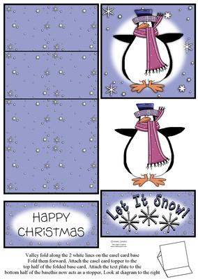 Penguin & Snowflakes 5 Minute Easel Card