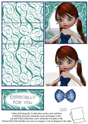 Sparkle Fairy in Blue 5 Minute Easel Card