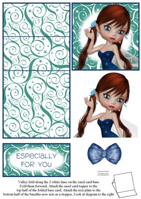 Sparkle Fairy in Blue 5 Minute Easel Card