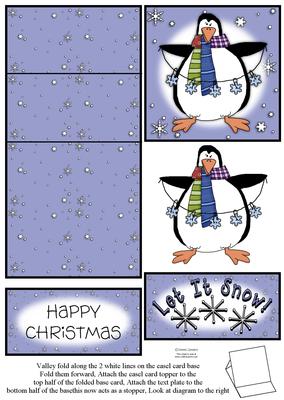 Penguin & Snowflakes 5 Minute Easel Card