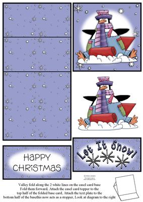 Penguin & Snowflakes 5 Minute Easel Card