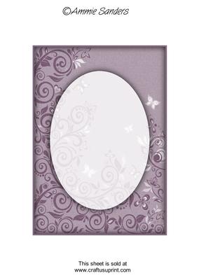 Subtle Shade Flourishes & Butterflies A5 Card Front