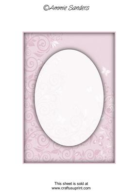 Subtle Shade Flourishes & Butterflies A5 Card Front