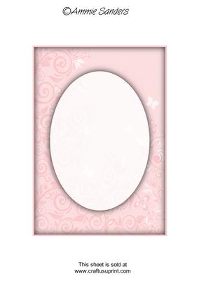 Subtle Shade Flourishes & Butterflies A5 Card Front