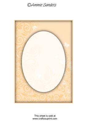 Subtle Shade Flourishes & Butterflies A5 Card Front
