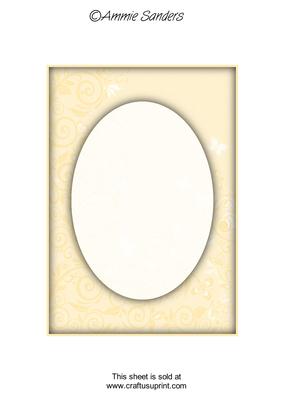 Subtle Shade Flourishes & Butterflies A5 Card Front