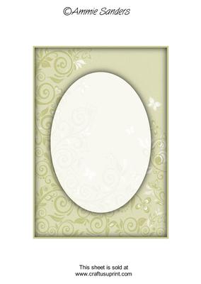 Subtle Shade Flourishes & Butterflies A5 Card Front