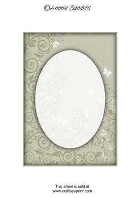 Subtle Shade Flourishes & Butterflies A5 Card Front