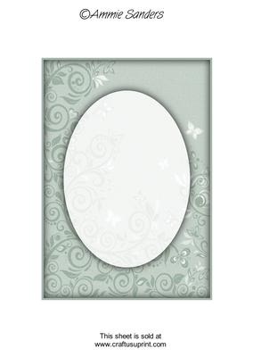 Subtle Shade Flourishes & Butterflies A5 Card Front