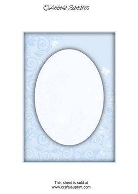 Subtle Shade Flourishes & Butterflies A5 Card Front