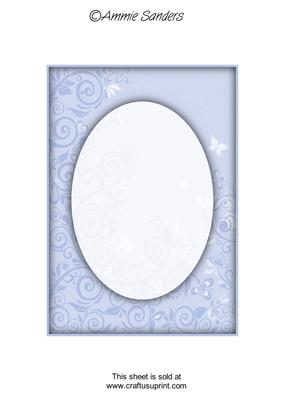 Subtle Shade Flourishes & Butterflies A5 Card Front