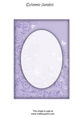 Subtle Shade Flourishes & Butterflies A5 Card Front