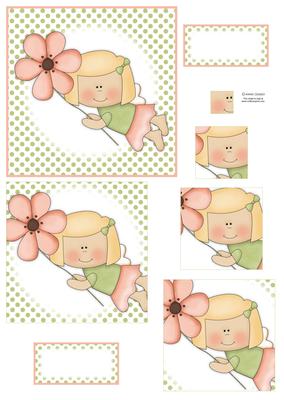 Lil Garden Fairy Square Pyramid Decoupage
