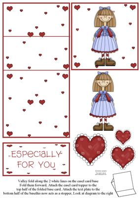 Cute Little Girl 5 Minute Easel Card