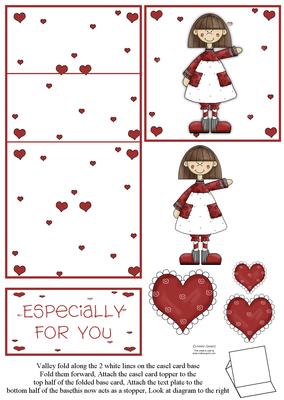 Cute Little Girl 5 Minute Easel Card