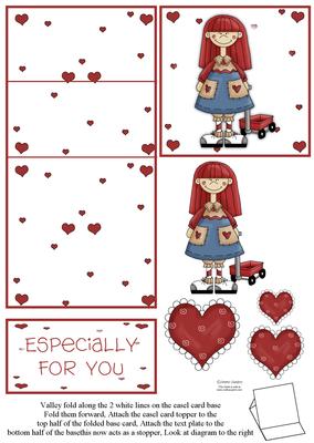 Cute Little Girl 5 Minute Easel Card