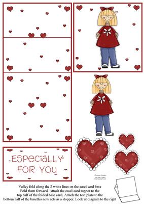 Cute Little Girl 5 Minute Easel Card