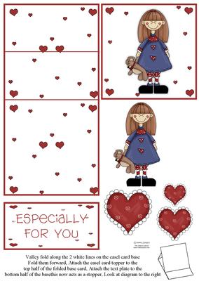 Cute Little Girl 5 Minute Easel Card