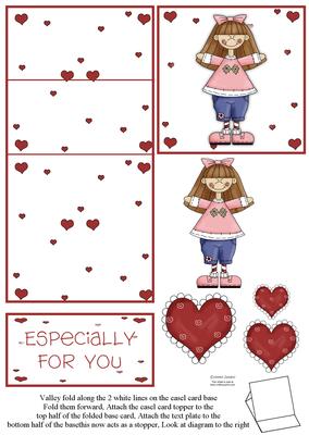 Cute Little Girl 5 Minute Easel Card