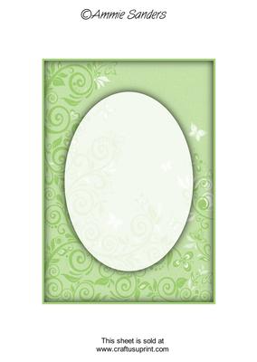 Bright Shade Flourishes & Butterflies A5 Card Front