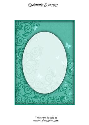 Bright Shade Flourishes & Butterflies A5 Card Front