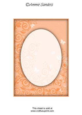 Bright Shade Flourishes & Butterflies A5 Card Front