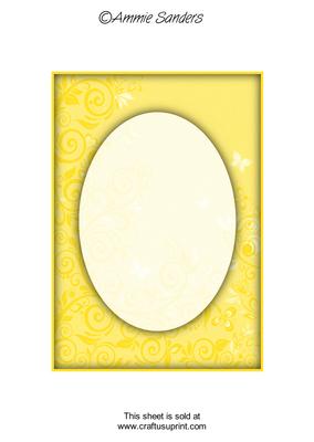 Bright Shade Flourishes & Butterflies A5 Card Front