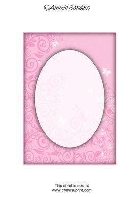 Bright Shade Flourishes & Butterflies A5 Card Front