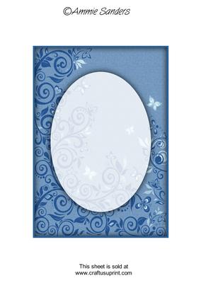 Bright Shade Flourishes & Butterflies A5 Card Front