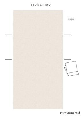 Shabby Chic Rose Easel Card Base 6 Mix N Match