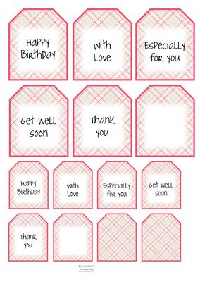 Shabby Chic Rose Tags Mix N Match