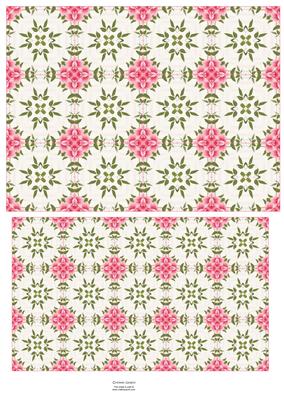Shabby Chic Rose Teabag Tiles 1 Mix N Match