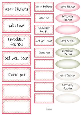 Shabby Chic Rose Text Plates Mix N Match