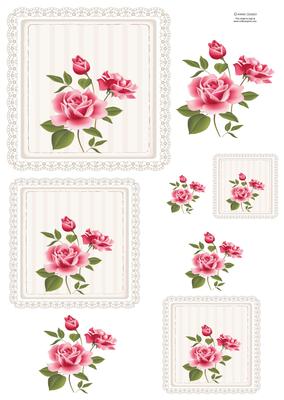 Shabby Chic Rose Toppers 1 Mix N Match