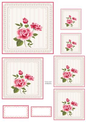 Shabby Chic Rose Toppers 2 Mix N Match
