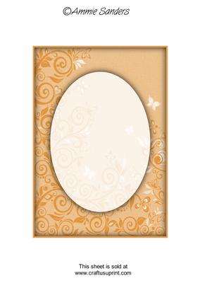 Earthy Shade Flourishes & Butterflies A5 Card Front