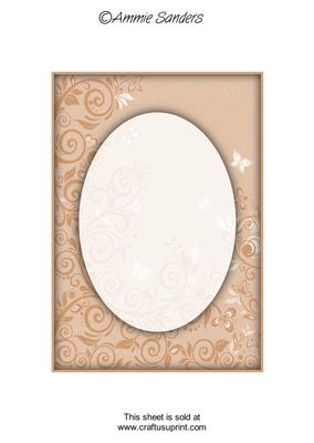 Earthy Shade Flourishes & Butterflies A5 Card Front