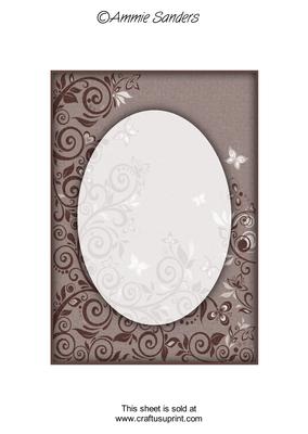 Earthy Shade Flourishes & Butterflies A5 Card Front
