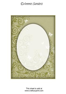Earthy Shade Flourishes & Butterflies A5 Card Front