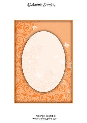 Earthy Shade Flourishes & Butterflies A5 Card Front