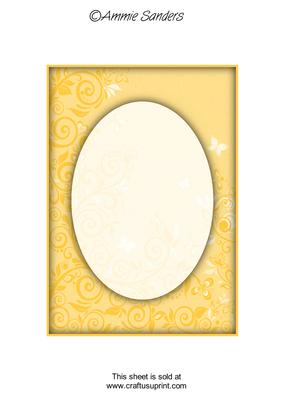 Earthy Shade Flourishes & Butterflies A5 Card Front