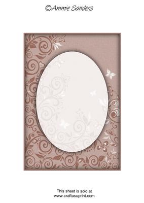 Earthy Shade Flourishes & Butterflies A5 Card Front