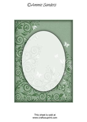 Earthy Shade Flourishes & Butterflies A5 Card Front
