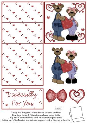 Teddies in Love 5 Minute Easel Card