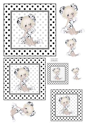 Cute Dalmation Girl Toppers