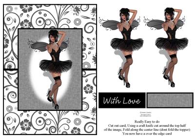 Stunning Gothic Lady Over the Edge Card
